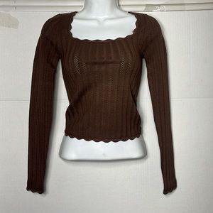 Aritzia color cocoa bean brown Parcel Sweater